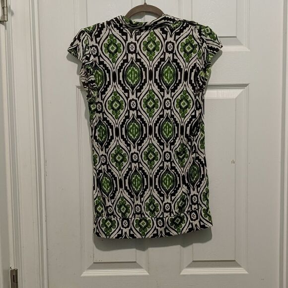 HeartSoul green black white print top Sz L NWOT - Picture 6 of 6
